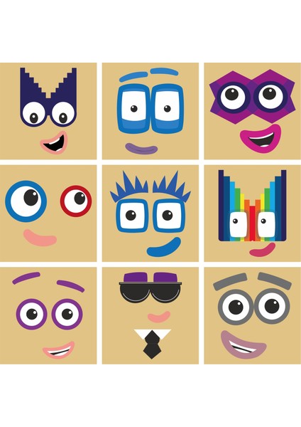 Number Blocks Matematik Eğitici Birim Küp Snapcubes /21-30 Sticker 18 Pcs