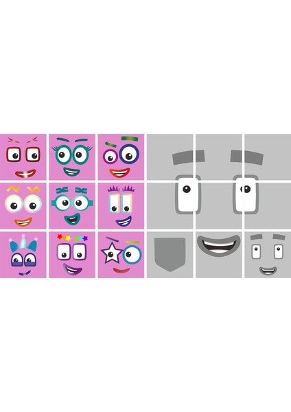 Number Blocks Matematik Eğitici Birim Küp Snapcubes /51-100 Mega Paket Sticker 90 Pcs