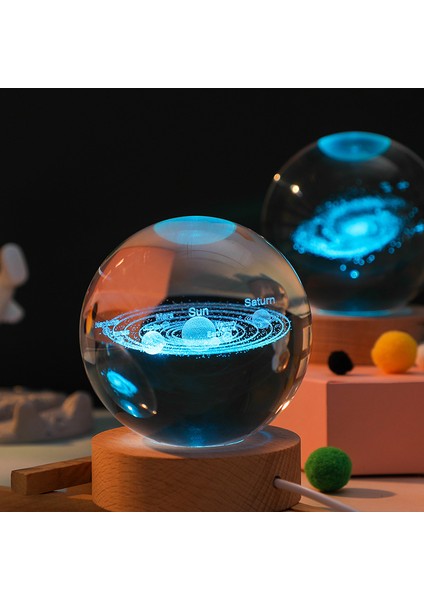 Büyük Boy Işıklı Ahşap Kaideli Gezegenler Temalı Cam Küre 8cm ve Lotus Çiçeği Kolye fiyatları