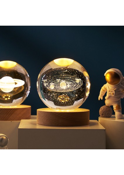Büyük Boy Işıklı Ahşap Kaideli Gezegenler Temalı Cam Küre 8cm ve Lotus Çiçeği Kolye modelleri