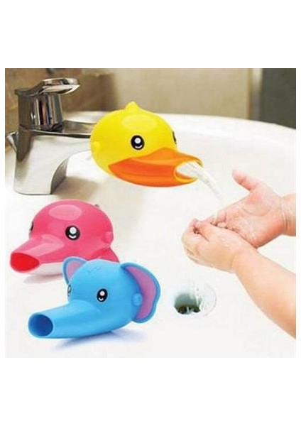 Çocuklar Için Eğitici ve Güvenli Musluk Uzatıcı Genişletici Başlık Aparatı Ördek Figürlü fırsatları