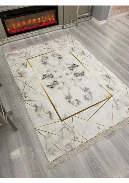 Dijital Baskı Yıkanabilir Kaymaz Taban Halı Ince Yazlık Dekoratif Salon ve Oturma Odası Halısı