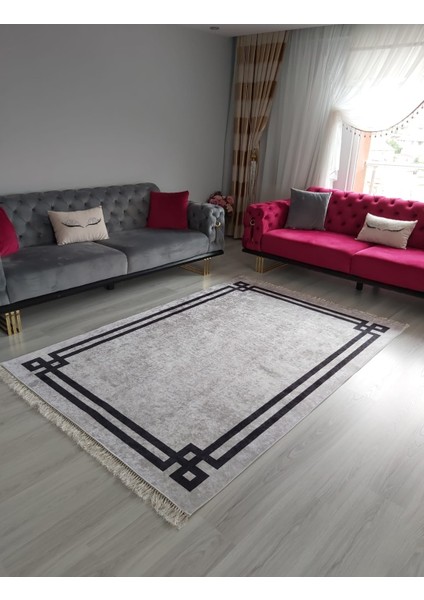 Dijital Baskı Yıkanabilir Kaymaz Taban Halı Ince Yazlık Dekoratif Salon ve Oturma Odası Halısı