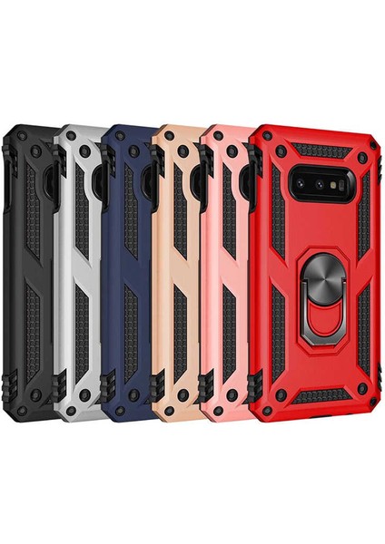 Samsung Galaxy S10E Kılıf Tank Zırh Yüzüklü Mıknatıslı Standlı Kapak (Vega) modelleri