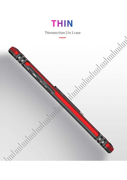 Xiaomi Redmi Note 7 Kılıf Tank Zırh Yüzüklü Mıknatıslı Standlı Kapak (Vega)