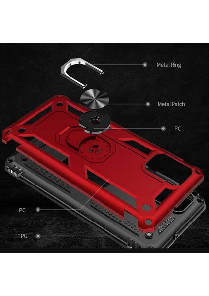 Samsung Galaxy A71 Kılıf Tank Zırh Yüzüklü Mıknatıslı Standlı Kapak (Vega) indirimleri