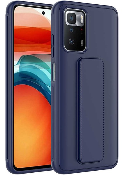 Xiaomi Redmi 10 Kılıf Standlı Lansman Yumuşak Dokulu Renkli Esnek Silikon Kapak (Qstand) fiyatları