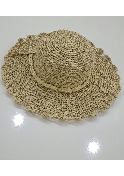 Hasır Örgü Plaj Şapkası