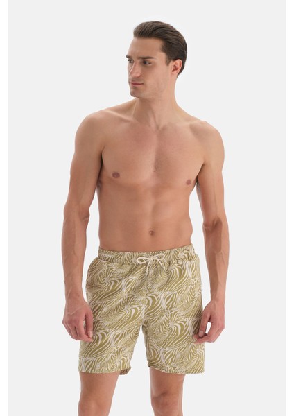 Yeşil Zebra Des. Orta Şort