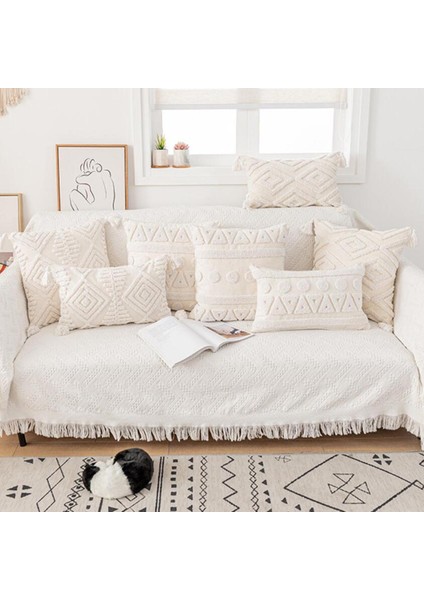 Boho Makrome Dekoratif Atmak Yastık Kapak Püskül Yastık Kılıfları Yatak Kanepe 45X45 A (Yurt Dışından) indirimleri