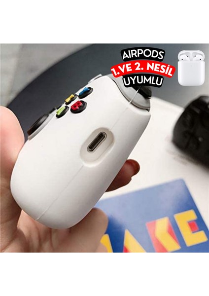 Airpods 1. ve 2. Nesil Uyumlu Oyun Konsolu Figürlü Sevimli Koruyucu Silikon Kılıf indirimleri