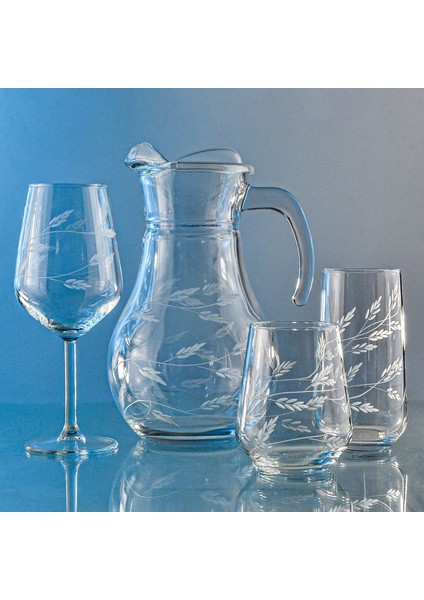 Kazaan 19 Parça 6 Kişilik Bardak Çeyiz Seti Sürgün Desenli fiyatları