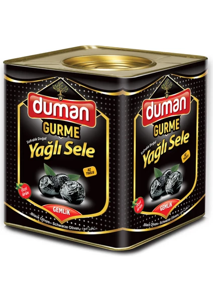 Duman Gurme  Kahvaltılık Gemlik Siyah Zeytin 2xs (351-380) Klb 10 kg