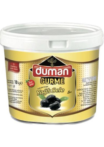 Duman Gurme  Kahvaltılık Gemlik Siyah Zeytin 3xs (380-410) Klb 10 kg