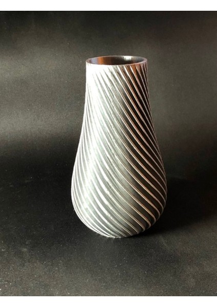 Lloret De Mar Lux Vazo Baklava Spiral Desen Yeşil 17CM