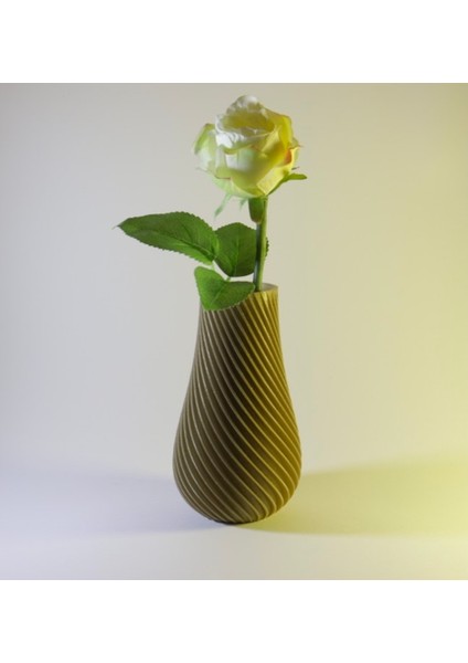 Lloret De Mar Lux Vazo Baklava Spiral Desen Yeşil 17CM fiyatları