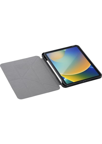 Apple iPad 10.Nesil 10.9 2022 Kılıf Tri Folding Kalem Bölmeli Standlı Kılıf