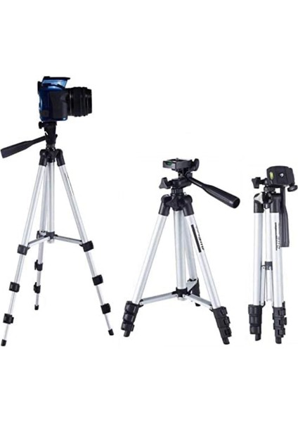 3110 Telefon ve Kamera Tutucu Tripod (Gri)
