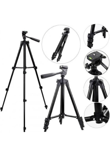 3120 TELEFON ve Fotoğraf Makinesi Için Tripod (Siyah)