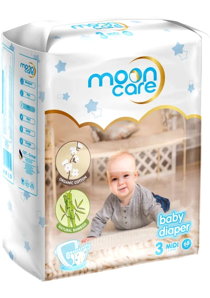 Moon Care Jumbo Paket Bebek Bezi - Midi - 3 Numara 68 Adet