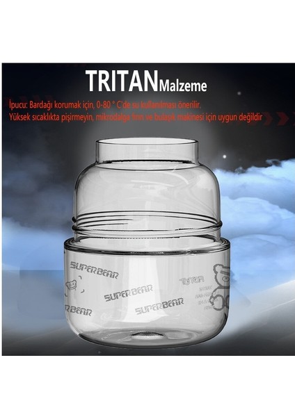 550ML Öğrenci Gelgit Ayısı Uzay Çocuk Kupası - Pembe (Yurt Dışından) fiyatları