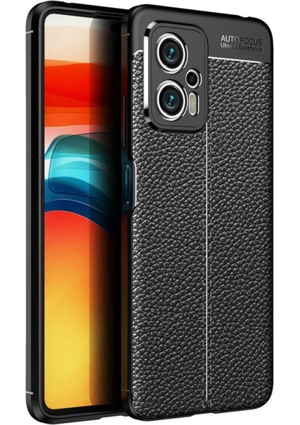 Xiaomi Poco X4 Gt Kılıf Deri Desenli Kamera Korumalı Silikon