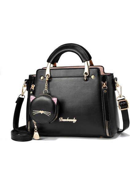 Kadın Çantası 2023 Yeni Moda Tatlı Bayan Çanta Rahat Kişilik Kedi Omuz Askılı Çanta Trendi (Yurt Dışından)