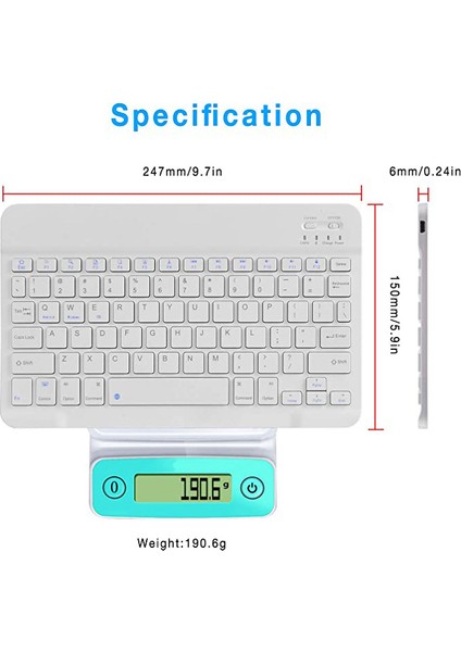 ZX Banana Arka Aydınlatmalı 10 Inç Kablosuz Bluetooth Klavye Muhafazası (Yurt Dışından)