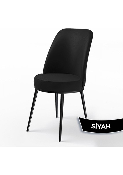Concept Dexa Serisi Üst Kalite Mutfak Sandalyesi Metal Siyah Iskeletli 4 Adet Sandalye fiyatları