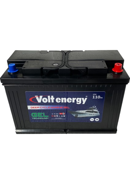 Energy 12 V 110 Amper Deep Cycle Marin Jel Nanocarbon Akü ÜRETİM YILI:(2025)