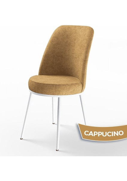 Concept Dexa Serisi Üst Kalite Mutfak Sandalyesi Metal Beyaz Iskeletli 1 Adet Sandalye