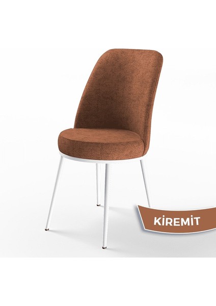 Concept Dexa Serisi Üst Kalite Mutfak Sandalyesi Metal Beyaz Iskeletli 1 Adet Sandalye