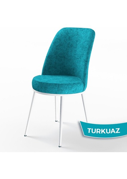 Concept Dexa Serisi Üst Kalite Mutfak Sandalyesi Metal Beyaz Iskeletli 1 Adet Sandalye