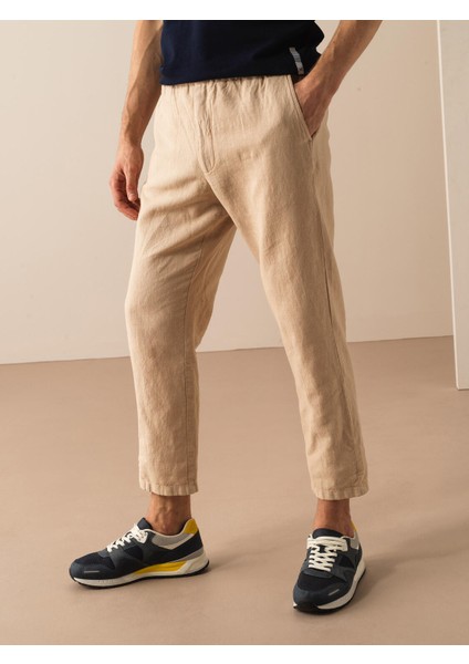 Pamuk Keten Karışımlı Regular Fit Pantolon