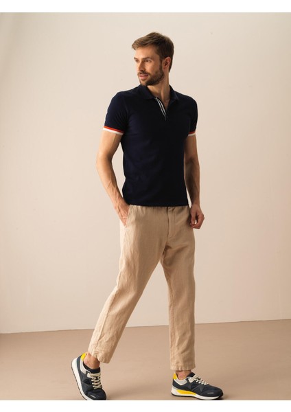 Pamuk Keten Karışımlı Regular Fit Pantolon