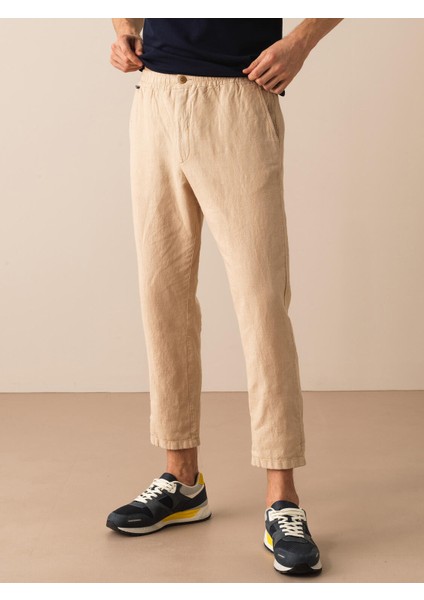 Pamuk Keten Karışımlı Regular Fit Pantolon