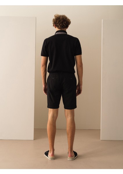 Pamuk Keten Karışımlı Regular Fit Şort