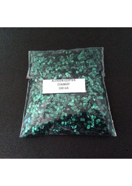 Glitter Altıgen Epoksi Süsleme Pulu Nail Art Makyaj Sim Zümrüt Yeşili 100 gr