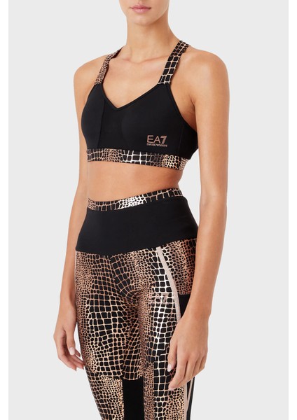 Logolu Çapraz Sırt Detaylı Streç Kumaştan Spor Sütyen Bayan Sütyen 3RTH06 Tjlzz 2227