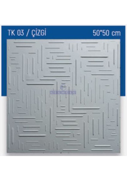 Stropiyer Tavan Kaplama 50X50 Gkpç Çizgi - 8 Adet