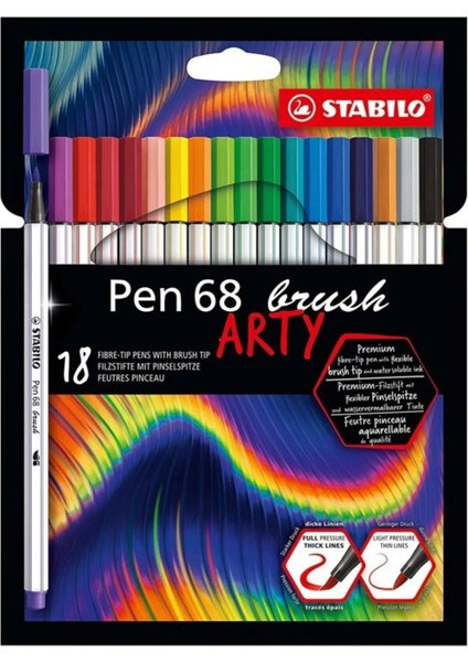 Kreatif Set Arty 68 Fırça Uçlu Kalem Seti 77/6-1-20