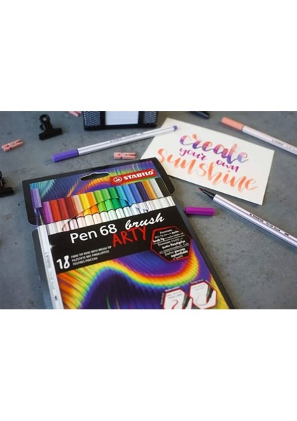 Kreatif Set Arty 68 Fırça Uçlu Kalem Seti 77/6-1-20