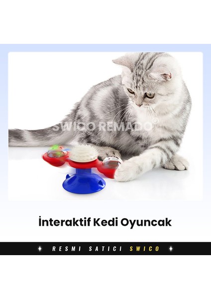 Yel Değirmeni Etkileşimli Kedi Oyuncağı (Yurt Dışından)