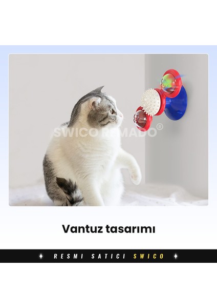 Yel Değirmeni Etkileşimli Kedi Oyuncağı (Yurt Dışından)