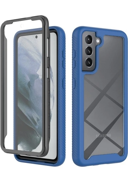 Simple Life Samsung Galaxy S21 Fe 5g Için Shockproof Bumper Yerleşik Ekran 360 Tam Koruma Kılıf Kapaklı (Yurt Dışından)