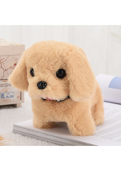 Elektrikli Peluş Köpek Bebek Kafa Sallama Havlayan Kuyruk Sallama Doldurulmuş Sarılma Oyuncak (Yurt Dışından)