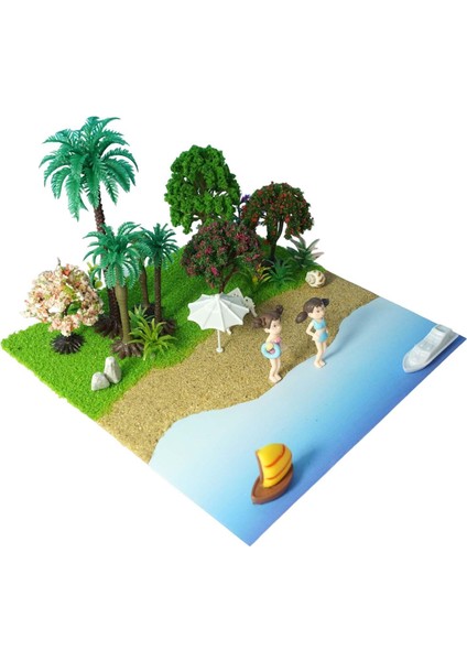 Summer Plajı Sahneleri Bina Ho Ölçekli Sahne Kitleri Düzen Diorama Ofis Için (Yurt Dışından)