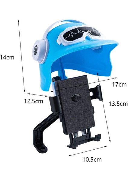 Elektrikli Motosiklet Mavi Dikiz Aynası Için Güneş Sevimli Telefon Klibi ile Bisiklet Telefon Montajı (Yurt Dışından) indirimleri