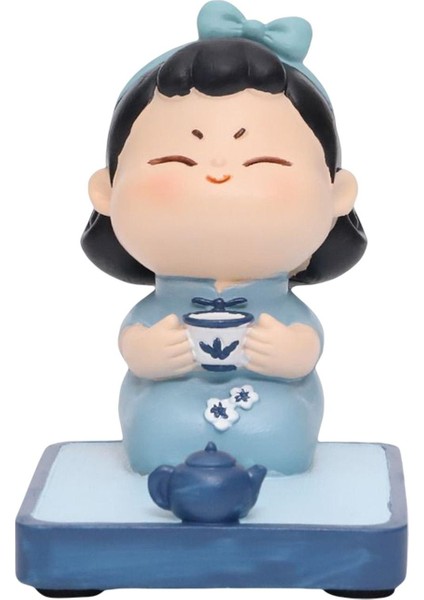 Cep Telefonu Stand Sevimli Hediye Süs Masaüstü Figürin Yemek Masa Ofis Çayı (Yurt Dışından)