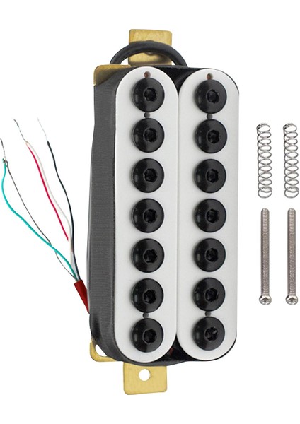 Çift Bobin Pikap Seti 4p 7 Tel Için Ön Kablolu Elektro Gitar Köprünün Yerini Alıyor (Yurt Dışından)